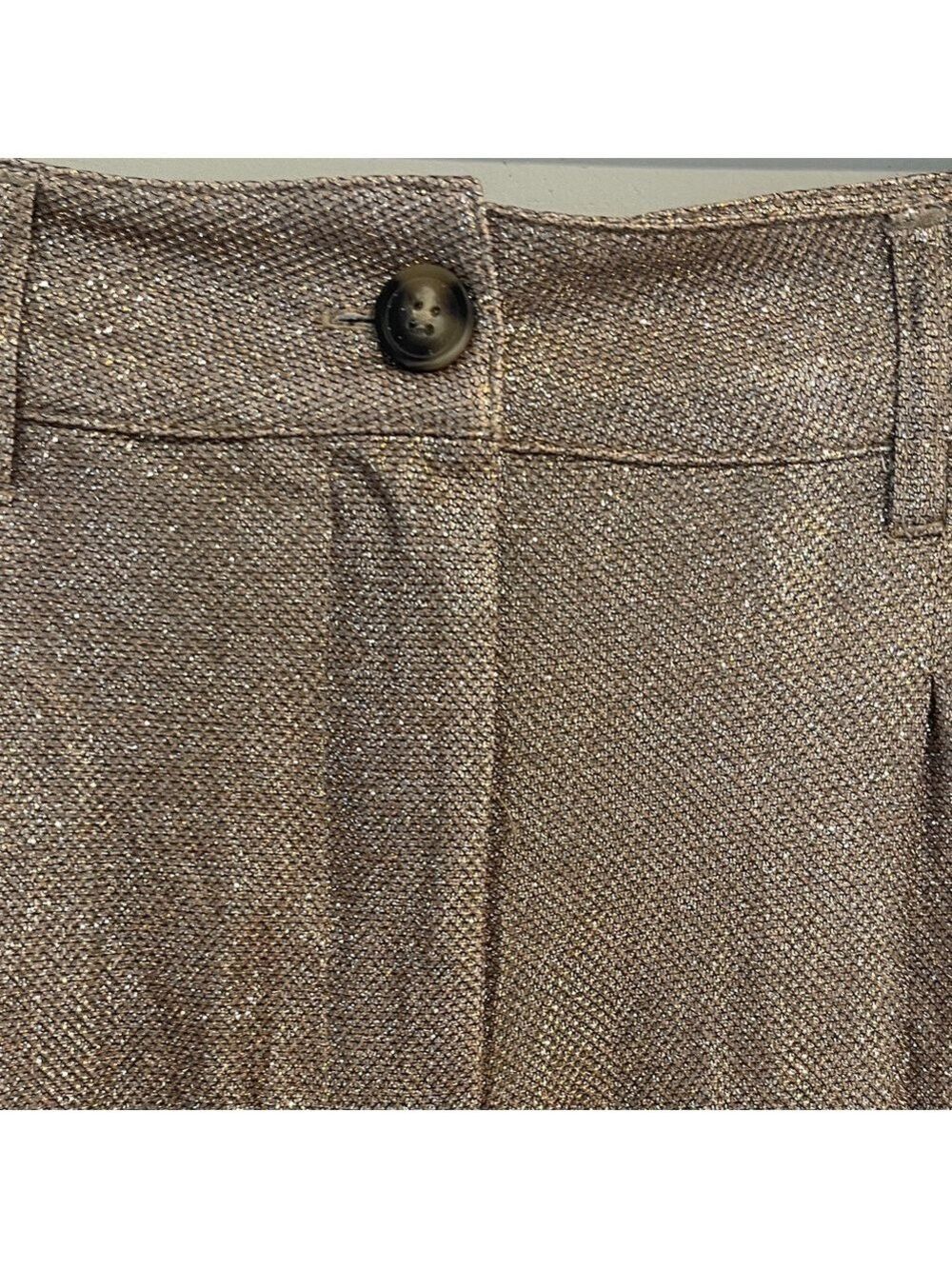 NWT Women's Wide Leg Glitter Trouser Pants - Wild Fable Copper Size 8 - Picture 6 of 11